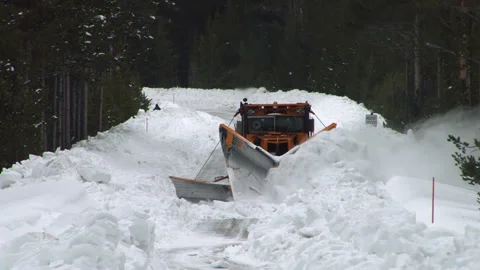Spring Plowing Through Mountain Forest Stock Footage 130225357