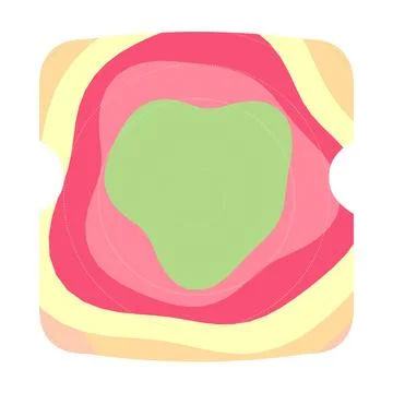 Spring poppy field abstract background featuring organic contour loops arrangeme Stock Illustration