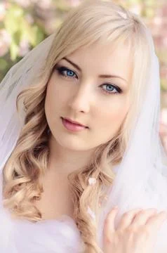 Spring portrait with kerchief 스톡 사진