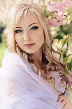 Spring portrait with kerchief Photos