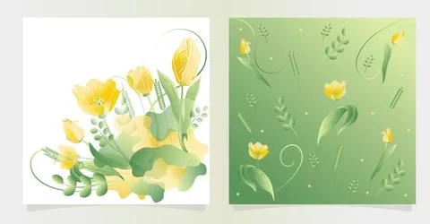 Spring postcard Stock Illustration