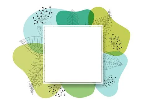 Spring Poster With Abstract Leaves Stock Illustration