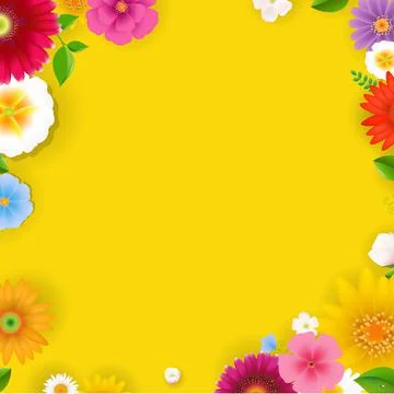 Spring Poster With Flowers Stock Illustration