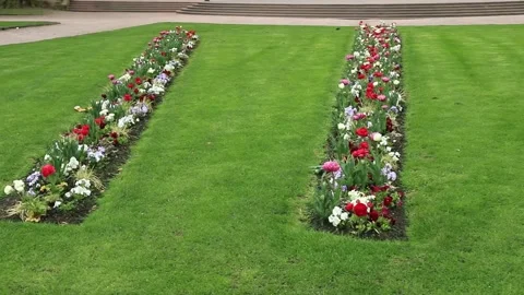 Spring in a public park. Video stock 136464880