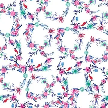 Spring purple pattern Stock Illustration