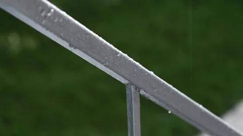 Spring  rain drops falling down. concept of sadness, frustration Stock Footage 132162846