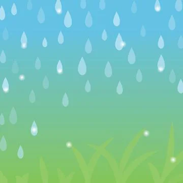Spring rainy weather vector background Stock Illustration