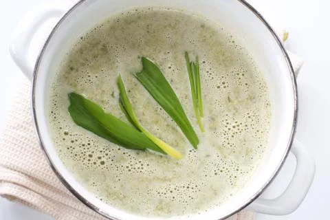 Spring ramson soup Stock Photos