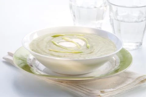 Spring ramson soup Stock Photos