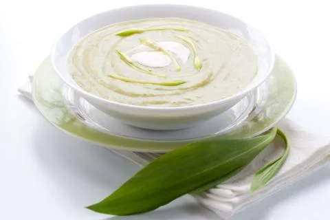Spring ramson soup Foto stock