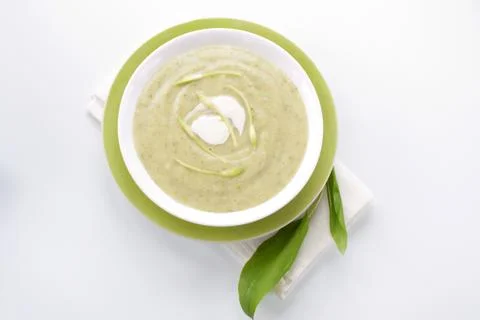 Spring ramson soup Stock Photos