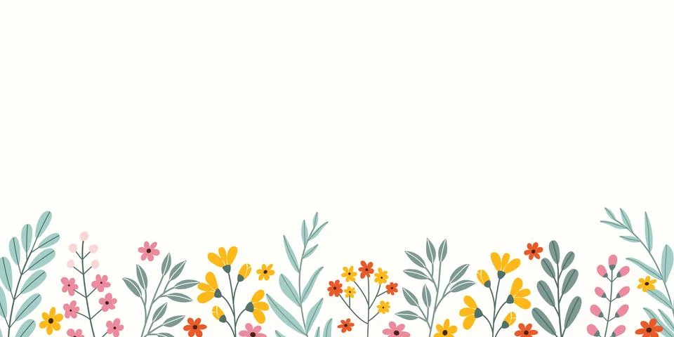 Spring rectangular celebration background with empty place for text in style. Illustrazione stock