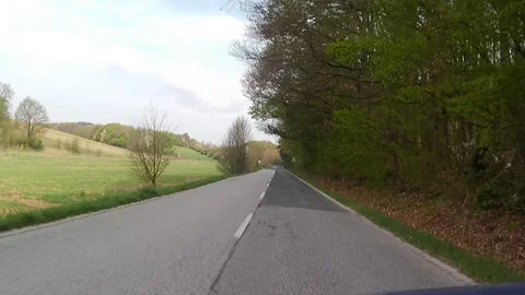 Spring ride on local upland road of Myjava region, western Slovakia 库存影片 334511190