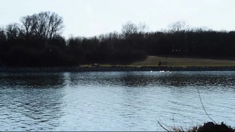 Spring. river. first warm day Video stock 150056616