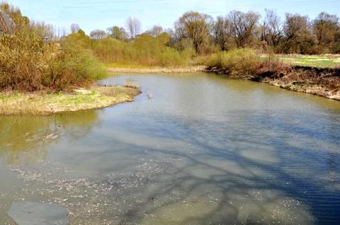 Spring of the river Oder Stock Photos