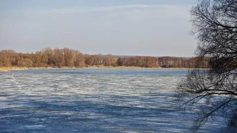 Spring on the river. Stock Photos