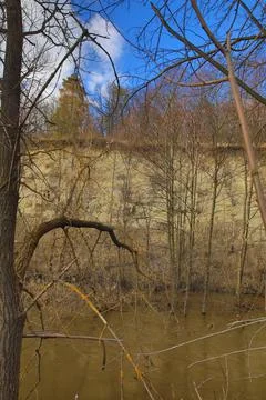 Spring river in the Russian outback Stock Photos