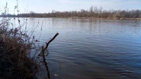 Spring river on a Sunny day. Stock Footage 128221733