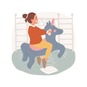 Spring rocker isolated cartoon vector illustration. Illustrazione stock