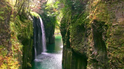 Spring rocks and waterfall Stock Footage 106463116