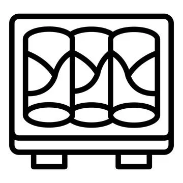 Spring roll icon outline vector. Food cuisine Stock Illustration