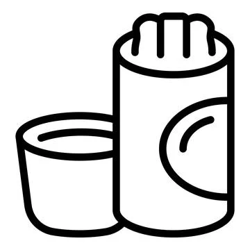 Spring roll icon outline vector. Food cuisine Stock Illustration