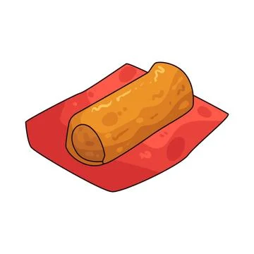 Spring roll illustration Stock Illustration