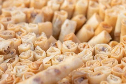Spring roll or popiah Stock Photos