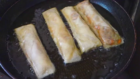 Spring Rolls Stock Footage 137016867