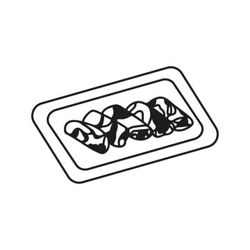 Spring rolls in hand drawn doodle style. Asian food for restaurants menu Illustrazione stock
