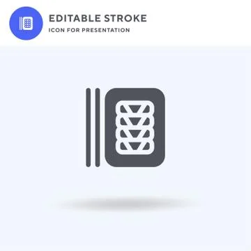 Spring Rolls icon vector, filled flat sign, solid pictogram isolated on white Stock Illustration