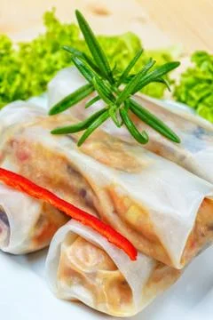 Spring rolls Stock Photos