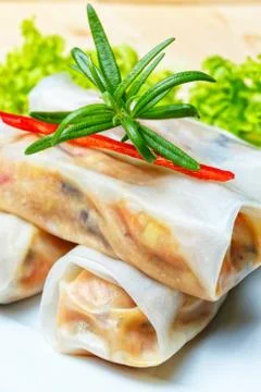 Spring rolls Stock Photos