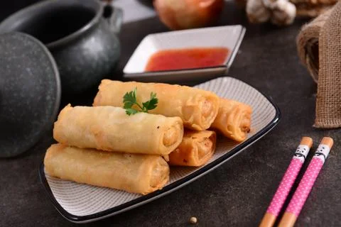 Spring rolls Stock Photos