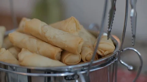 Spring Rolls pile Stock-Footage 101655540