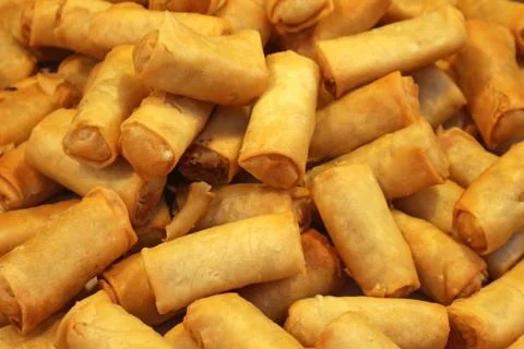 Spring Rolls - Popular Chinese Food Stock Photos