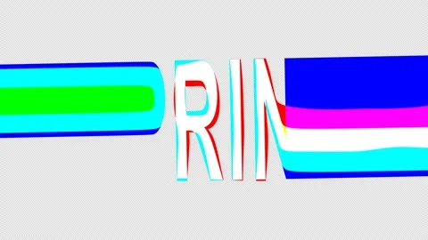 Spring. Rotate, stretch, glitch psychedelic graphic effects of typographic. Stock Footage 151183014