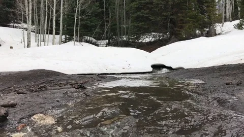 Spring runoff in the mountians Stock Footage 91077093