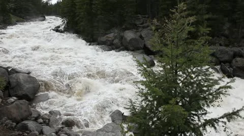 Spring runoff, Yellowstone Video stock 20499153