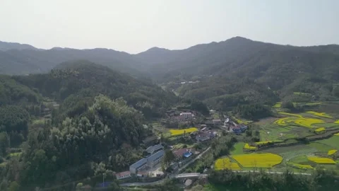 Spring Rural Mountains And Forests Fresh Green Aerial Views Stock Footage 320509830