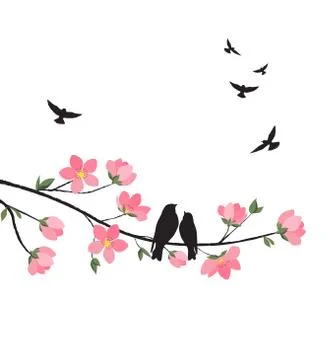 Spring sakura blossom Illustrazione stock