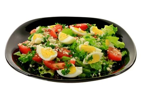 Spring salad with eggs Stock Photos