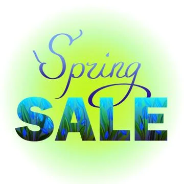 Spring sale background. Stock Illustration