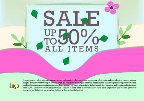 Spring sale background Stock Illustration