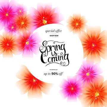 Spring sale background Stock Illustration
