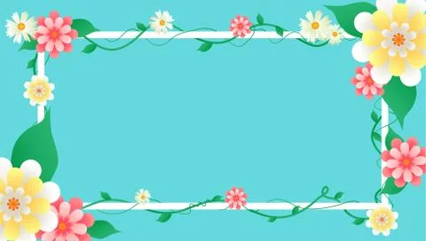 Spring sale background vector with flowers  illustration template or banner Stock Illustration