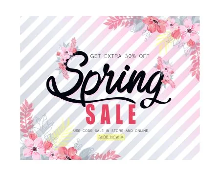 Spring sale background vector illustration. Stock Illustration