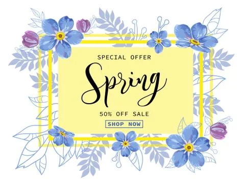 Spring sale background vector illustration. Ilustración de archivo