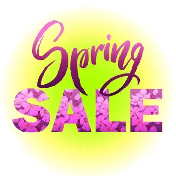 Spring sale banner Stock Illustration