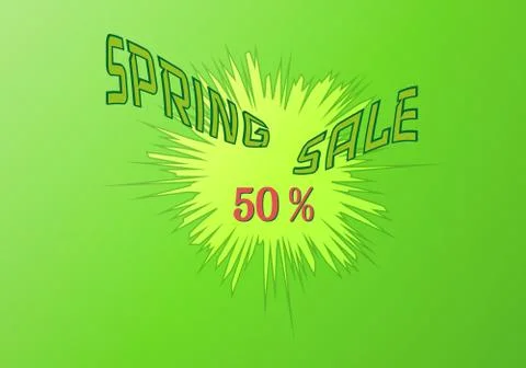Spring sale boom vector background Stock Illustration